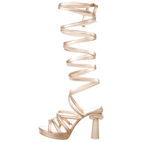 chanel tie up sandals|sandals in Chanel.